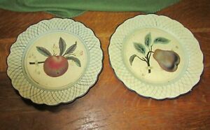 2 Raymond Waites-Toyo Trading Decorative Plates-Fruit 10"