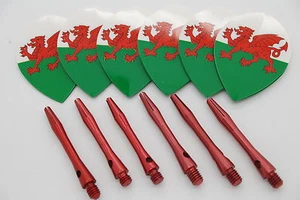 Pear Shape Dart Flights - Wales - Aluminium Dart Shafts / Stems - Picture 1 of 1