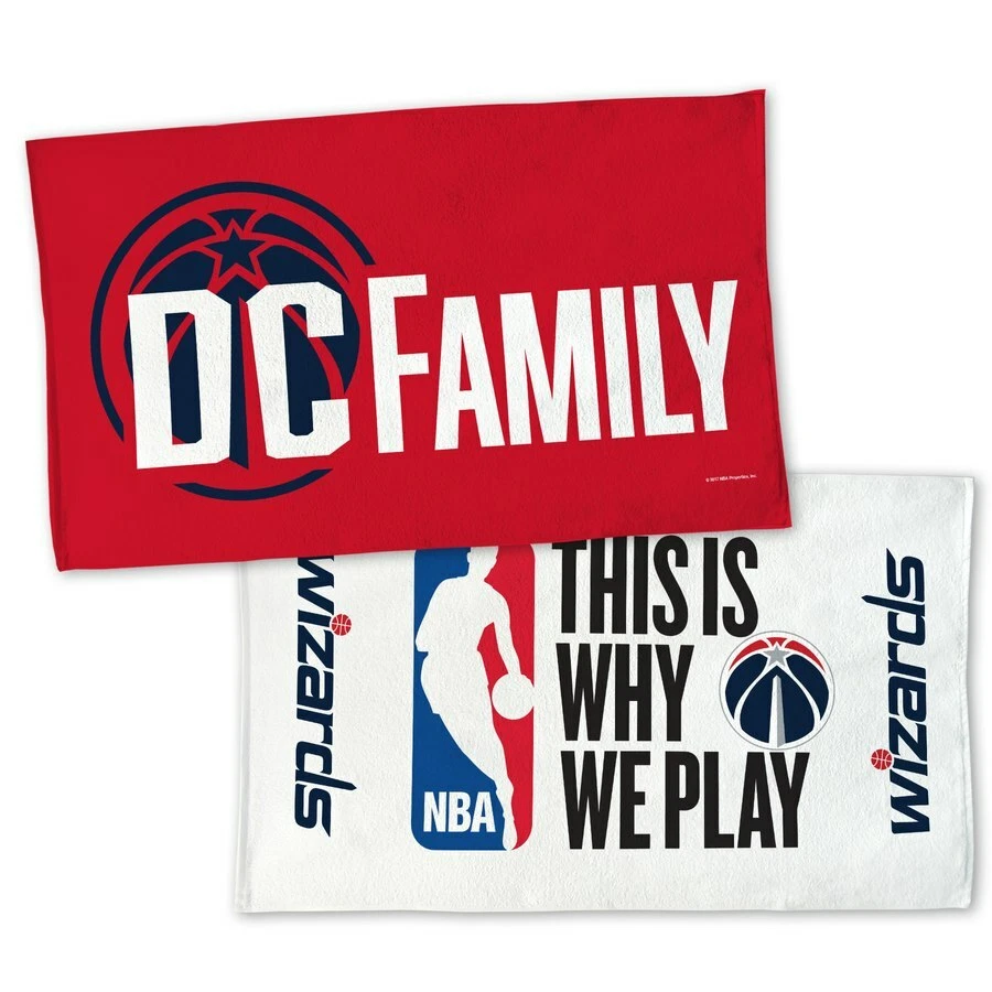 NBA DC Family Wizard 2-Side 22" x 42" Bench Towel On-Court This is Why We Play - Image 1 of 1