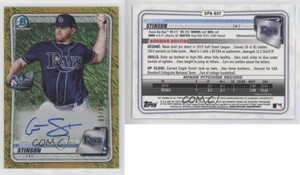 2020 Bowman Chrome Prospect Gold Shimmer Refractor /50 Graeme Stinson Auto