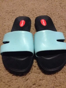 Oka-B Womens Massaging Thong Sandals Flip Flops Pink Black Sz M/L - Picture 1 of 4
