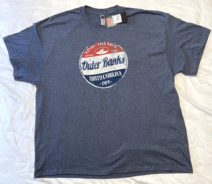 Outer Banks Shirt Mens XXL Graphic T Blue OBX Crew Super Wings North Carolina - Picture 1 of 10
