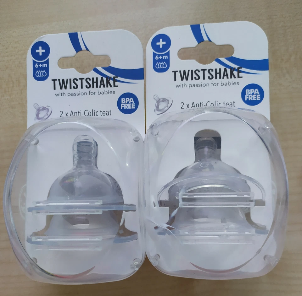 TWISTSHAKE, 2 x 2 Teat, Anti-Kolik-Sauger, Gr. +, 6+ M, BPA-frei, neu und ovp