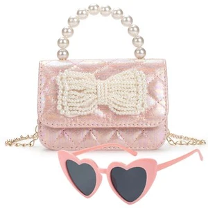 Toddler Purse Girls Bow Crossbody Bag Cute Little Girl Gift for Birthday - Picture 1 of 8