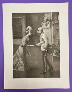 Kunstblatt aus HABSBURGER BESITZ  Kaiser Franz Joseph I -  Kaiserin Auguste 1908 - Bild 1 von 11