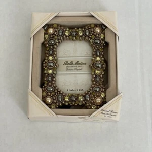 Vintage Belle Maison Bilderrahmen 2 x 3 echte Kristalle Deko Schmuck - Bild 1 von 7