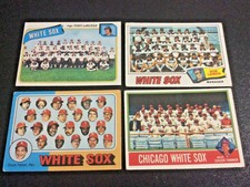Lot (4) TOPPS BASEBALL CHICAGO WHITE SOX TEAMS, 1975, 1976, 1977, 1980, UNMARKED