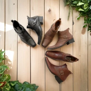 Ferro Aldo ALEJANDRO Men's Western Synthetic Snake Skin Cowboy Dress Boots - Picture 1 of 26