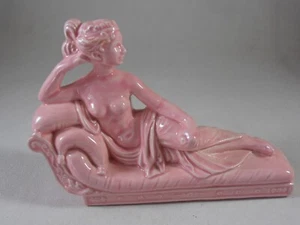 Akt Frau griechische Göttin rosa Keramik Figur Pauline Bonaparte als Venus - Bild 1 von 6