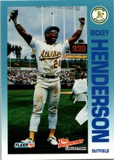RICKEY HENDERSON 1992 FLEER 7 ELEVEN PARALLEL #17  (D20)