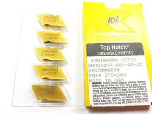 Kennametal 299106R00 KC732 Carbide Grooving Inserts (QTY 5 Inserts) (N 148) - Picture 1 of 1
