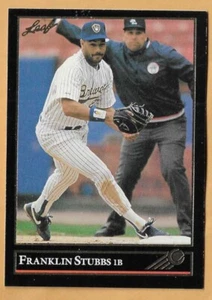FRANKLIN STUBBS MILWAUKEE CERWERS #328 - HOJA NEGRA EDICIÓN DORADA CASI NUEVA - MONTADA 1992 - Imagen 1 de 2