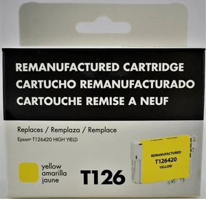 Remanufactured High Yield Yellow Ink Cartridge For Epson 126 T126420 - Picture 1 of 4