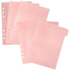 Light Pink A5 Binder Dividers with Detachable Tabs (6pcs)
