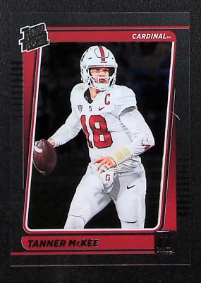 2023 Panini Chronicles Draft Picks #48 Tanner McKee Clearly Donruss Rated Rookie - Image 1 of 2