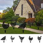 Charmantes décorations de pelouse de poulet acrylique antirouille art de jardin