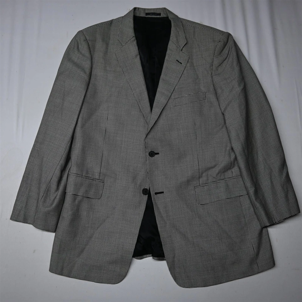 Blazer Abrigo Deportivo Chaqueta Nordstrom 44L Gris Pata de Gallo Lana Seda Para Hombre Foto 1 de 4