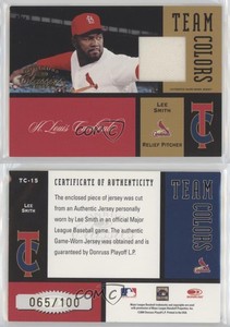 2004 Donruss Classics Team Colors Game-Worn Jersey /100 Lee Smith #TC-15 HOF