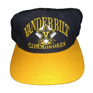 Vanderbilt University Vintage 90s New Dores Vandy Snapback Cap Hat Team Of Desti - Picture 1 of 5