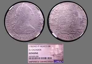 1782MO FF Mexico 8 Reales Silver El Cazador Shipwreck Coin NGC Graded AMAZING - Picture 1 of 7