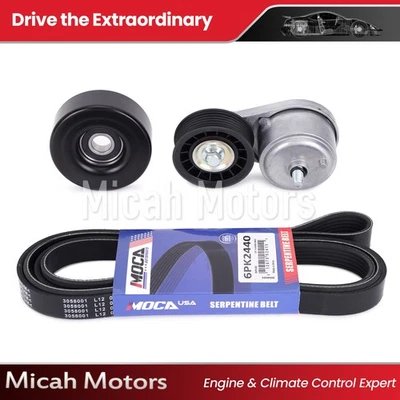 Serpentine Belt Component Kit 90K38103B for 03-10 2012 Chevrolet Express 1500 V6 - Изображение 1 из 4