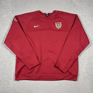 Vintage Nike Team Herren XL rot Therma Fit USA Fußball belüftet Pullover Sweatshirt Trikot - Bild 1 von 11