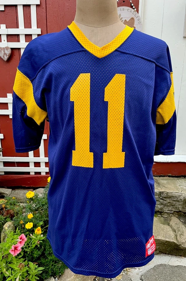 Camiseta de fútbol vintage estilo Los Angeles Rams #11 adulto L/XL hecha en Estados Unidos Rawlings Foto 1 de 4