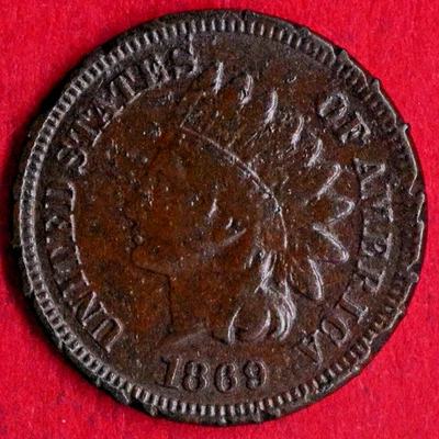 CENTAVO CABEZA INDIA 1869 Foto 1 de 3