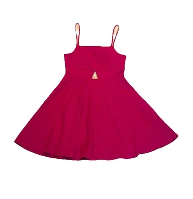 Vestido para mujer Oh My Love rosa fucsia fiesta acampanado tirantes espagueti talla grande Foto 1 de 4