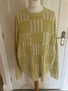 ZARA AMARILLO CABLE TEJIDO JUMPER ZARA XL HOMBRE MUJER UNISEX NUEVO CON ETIQUETAS - Imagen 1 de 8