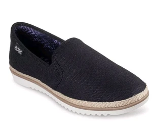 Skechers Flexpadrille Espadrille Lo Flat Ladies # 9 Black Shoes 114020 NEW/Box - Picture 1 of 7
