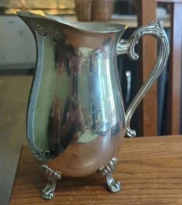 antique silver Plated water pitcher With Ice Lip - Picture 1 of 12