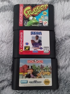 Sega Genesis: Frogger, Monopoly, Sports Prime Time Authentic & Tested Games  - Picture 1 of 2
