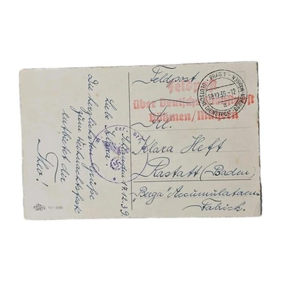 Feldpost 1939 mit Überroller Dienstpost Böhmen und Mähren M.G Erst. Btl.4 WK2 - Bild 1 von 2