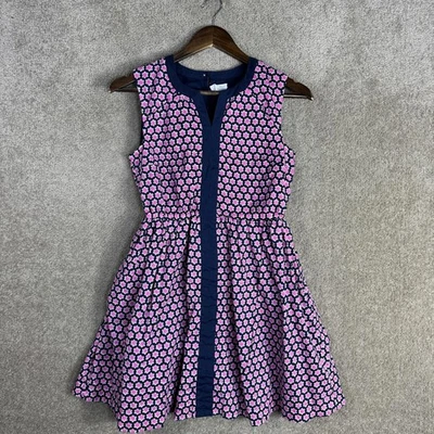 Crewcuts Dress Girls 14 Navy Pink Floral Sleeveless Fit & Flare Cotton J. Crew - Image 1 of 4