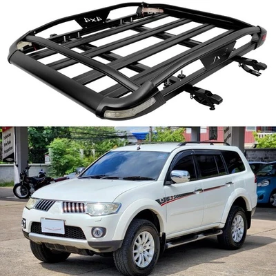 For Mitsubishi Pajero Sport 127x97cm Roof Rack Basket Cargo Carrier + Cross Bars - image 1 of 4