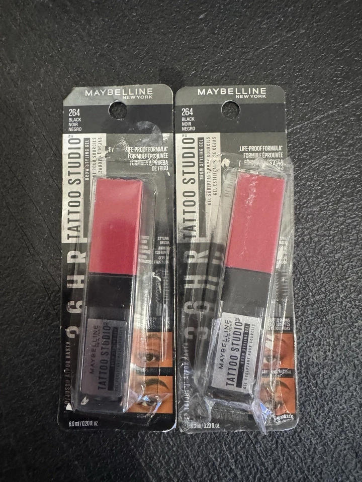 Pack de 2! Gel para peinar cejas Maybelline Tattoo Studio - 264 negro Foto 1 de 1