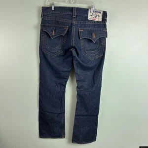 Jeans True Religion uomo 33 x 32 patta dritta Mexico Denim World Tour Y2K - Foto 1 di 12