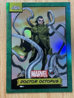 2024 Topps Chrome Marvel Doctor Octopus Green Refractor Spider-Man Villain /99 - Image 1 of 2
