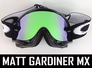 GOGGLE-SHOP MONSTER GRÜN SPIEGELLINSE passt OAKLEY O RAHMEN MOTOCROSS CHROM NEU - Bild 1 von 3