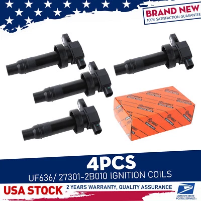 4x Bobina de encendido duradera UF636/27301-2B010 para Hyundai Accent 2004-2015 Foto 1 de 4