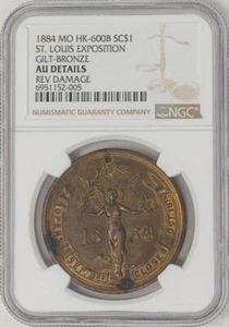 1884 MO HK-600B So Called $1 St. Louis Expo & Music Hall AU Details NGC 948991-5 - Bild 1 von 4