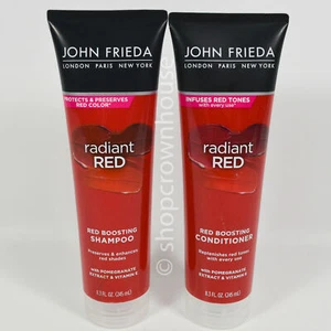 John Frieda Radiant RED Boosting SHAMPOO + CONDITIONER 8.3 fl oz - Picture 1 of 5