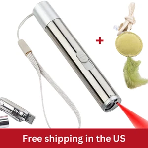 Puntero láser rojo recargable USB juguete para gatos más un juguete oscilante ajustable premium - Imagen 1 de 3