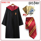 Harry Potter Gryffindor Ravenclaw Slytherin Robe Cloak Tie Scarf Wand Costume Au