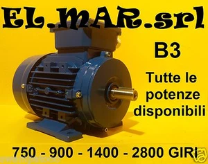 Motore Elettrico Trifase 2800 1400 900 750 giri 2 4 6 8 poli B3 400 V piedini - Foto 1 di 9