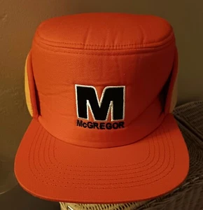 vintage McGregor Hunter Orange cap hat with Earflap never been worn - Picture 1 of 7