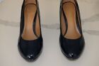 Clark's Collection Soft Cushion Navy Blue Patent Leather Pump Size 7M