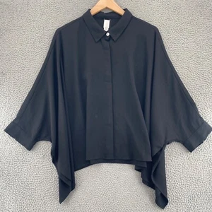Wynne Layers Jacke Damen 1X Plus schwarz Shacket lässig kurze Dolmanärmel - Bild 1 von 11