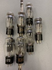 Lot of 6 Vintage 2A3 Tubes Tung-Sol RCA Packard & 1 5Z3